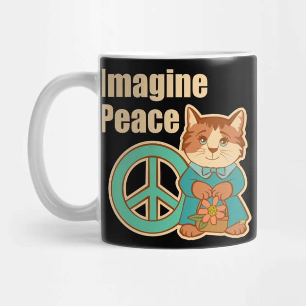 Imagine Peace Cat by Sue Cervenka